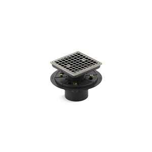 KOHLER Clearflo Square Design Tile-in Shower Drain - Brushed Nickel