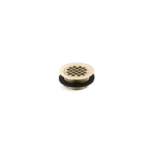 KOHLER Round Shower Drain w/ Gasket Included - French Gold