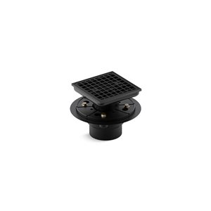 KOHLER Clearflo Square Design Tile-in Shower Drain - Matte Black