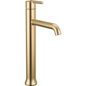 Delta Trinsic 14.5-in H Champagne Bronze Single-Handle Vessel Bathroom Faucet