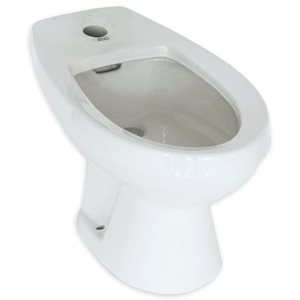 American Standard Cadet White Vitreous China Single-Hole One-Piece Fitting Bidet Bowl