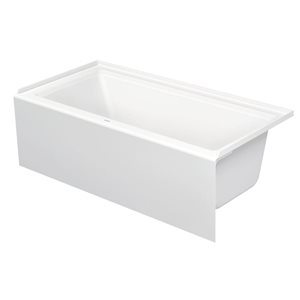 Duravit Architec 66 x 32-in White Acrylic Alcove Bathtub - Righ-Hand Drain