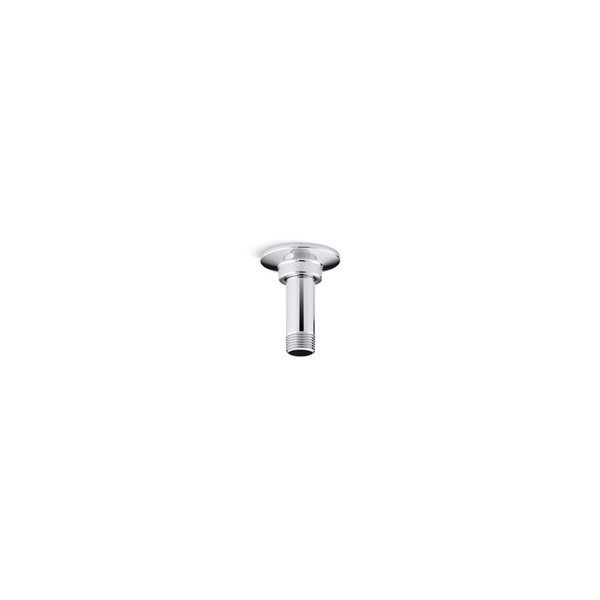 KOHLER 3-in L Ceiling-Mount Rainhead Arm and Flange - Polished Chrome