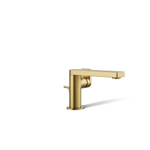 KOHLER Composed 1.2 GPM Single-handle Bathroom Sink Faucet w/ Lever handle - Brushed Brass