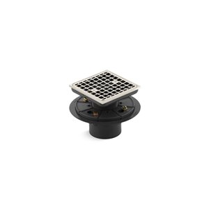 KOHLER Clearflo Square Design Tile-in Shower Drain - Polished Nickel
