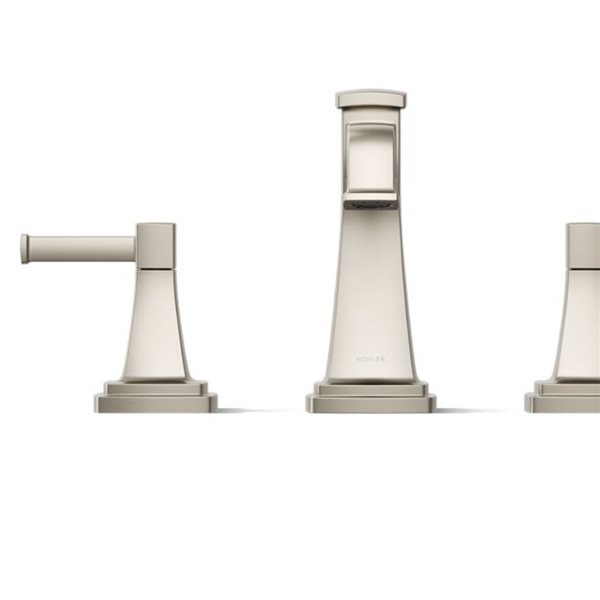 KOHLER Riff 1.2 GPM 2-Handle Widespread Bathroom Sink Faucet - Brushed Nickel