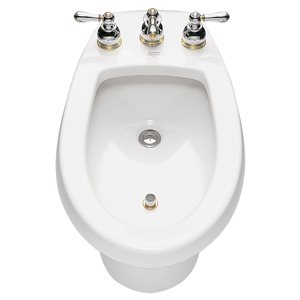 American Standard Cadet White Vitreous China 3-Hole Fitting Bidet Bowl
