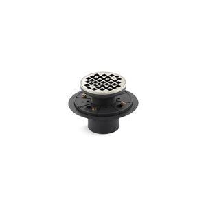 KOHLER Clearflo Round Design Tile-in Shower Drain - Polished Nickel