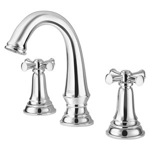American Standard Delancey 1.2 GPM 8-in 2-Handle Widespread Bathroom Faucet w/ Cross Handles - Polished Chrome