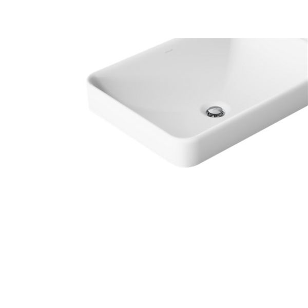 KOHLER Vox 22.75-in White Vitreous China Rectangular Bathroom Vessel Sink