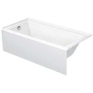 Duravit Architec 66 x 32-in White Acrylic Alcove Bathtub - Left-Hand Drain