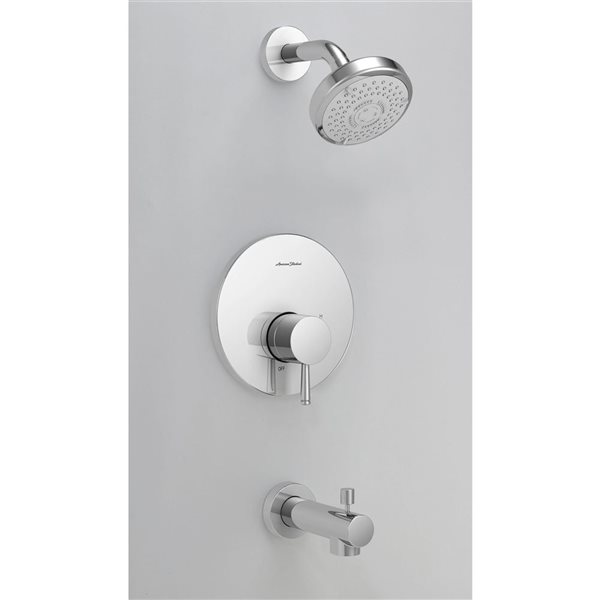 American Standard Serin Polished Chrome Tub and Shower Trim Set