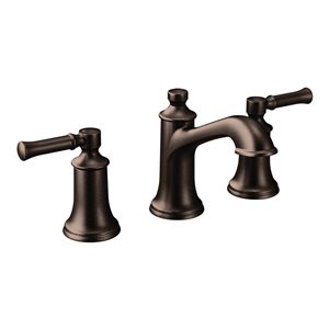 MOEN Dartmoor Oil-Rubbed Bronze 8-in Widespread 2-Handle High Arc Bathroom Sink Faucet - Valve Not Included