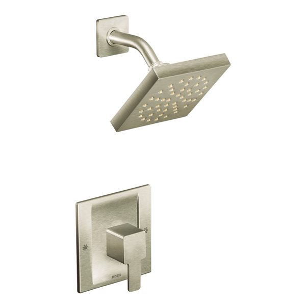 MOEN 90 Degree Posi-Temp Eco-Performance Brushed Nickel Single-Handle Shower Faucet Trim Kit