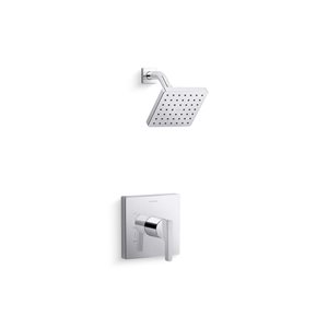 KOHLER Honesty Rite-Temp Polished Chrome Shower Trim Kit w/ Single-Function 2.5 GPM Showerhead
