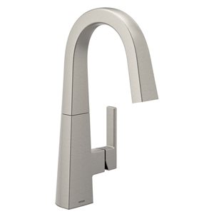 MOEN Nio Spot Resist Stainless One-Handle High Arc Bar Faucet