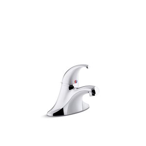 Robinet de lavabo de salle de bains au mur Purits de KOHLER à 2 poignées chrome poli, 4,5 l/min