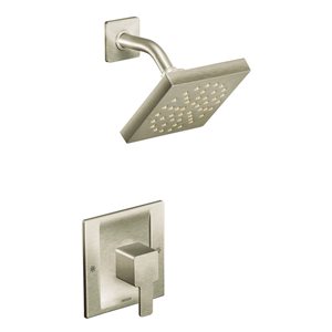MOEN 90 Degree Posi-Temp Brushed Nickel Single-Handle 1-Spray Shower Faucet Trim Kit - Valve Sold Separately