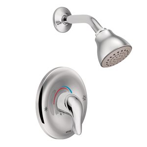 MOEN Chateau Chrome 1-Handle Posi-Temp Eco-Performance Shower and Trim - Valve Required