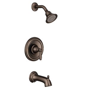MOEN Brantford Posi-Temp Single-Handle 1-Spray Shower Faucet Trim Kit w/ Spout  - Oil Rubbed Bronze