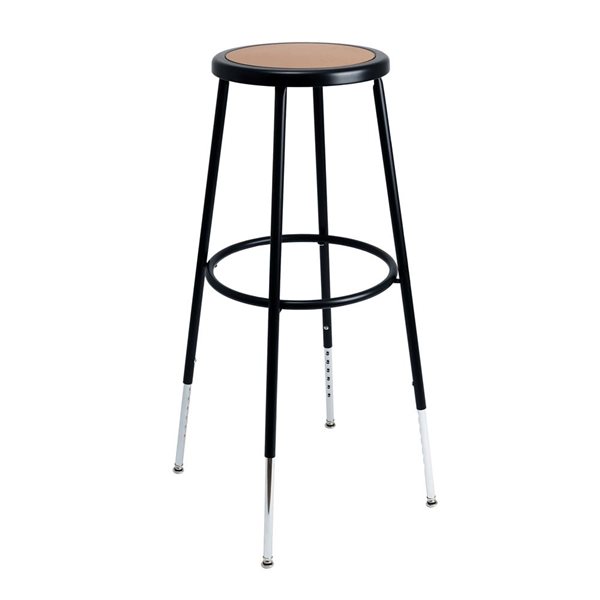 Hampden Furnishings Felix Black Steel 32-39-in H Adjustable Height Bar Stool