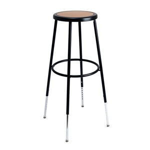 Hampden Furnishings Felix Black Steel 32-39-in H Adjustable Height Bar Stool