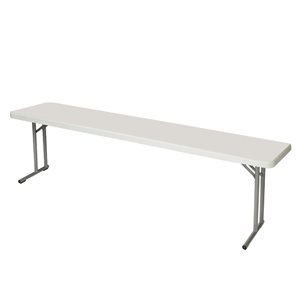 Hampden Furnishings Baldwin 18 W X 96-in L Rectangle Polypropylene Grey Seminar Folding Table