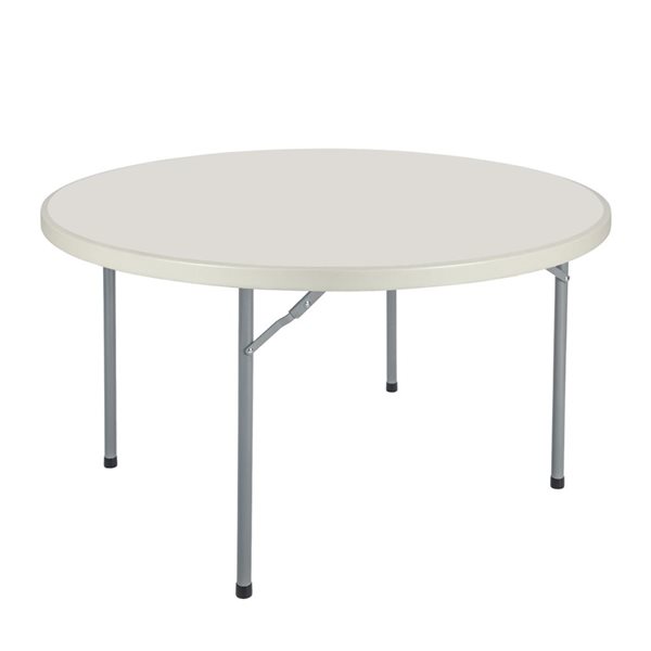 Hampden Furnishings Baldwin 48-in W Round Polypropylene Grey Folding Table