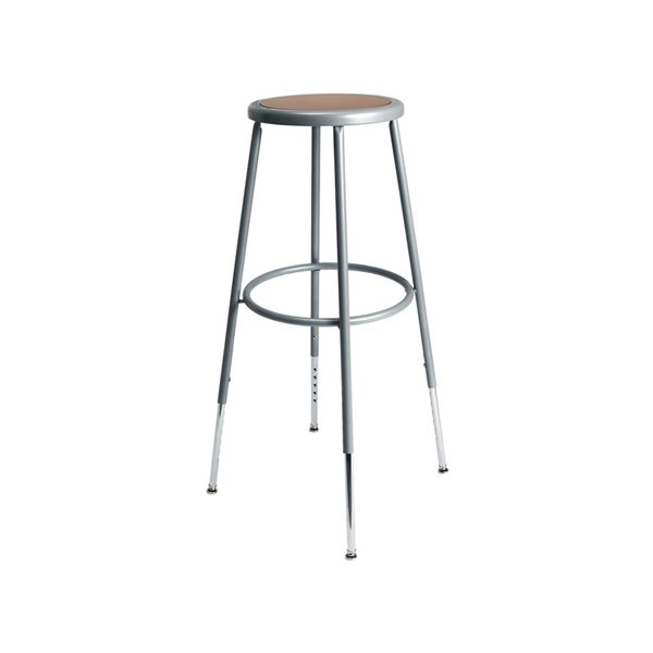 Hampden Furnishings Felix Grey Steel 32-39-in H Adjustable Height Bar Stool