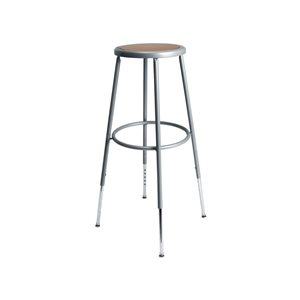 Hampden Furnishings Felix Grey Steel 32-39-in H Adjustable Height Bar Stool