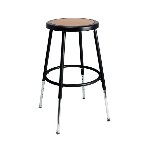 Hampden Furnishings Felix Black Steel 19-27-in H Adjustable Height Bar Stool