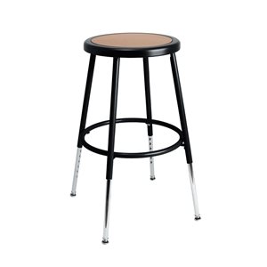 Hampden Furnishings Felix Black Steel 19-27-in H Adjustable Height Bar Stool