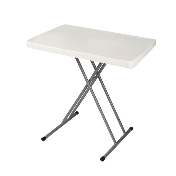 Hampden Furnishings Baldwin 30 W X 20-in L Rectangle Polypropylene Grey Adjustable Height Table