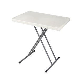 Hampden Furnishings Baldwin 30 W X 20-in L Rectangle Polypropylene Grey Adjustable Height Table