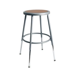 Hampden Furnishings Felix Grey Steel 19-27-in H Adjustable Height Bar Stool