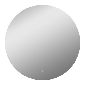 Decor Wonderland Mayah 27.5-in Round Frameless LED Bathroom Vanity Mirror
