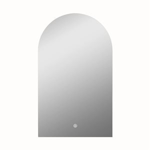 Miroir de salle de bain sans cadre à DEL Rita par Decor Wonderland 23,6 x 39,5 po avec dessus en arc