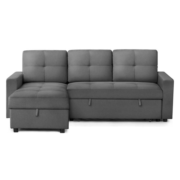 Urban Cali Venice Sleeper Sectional Sofa Bed with Reversible Storage Chaise