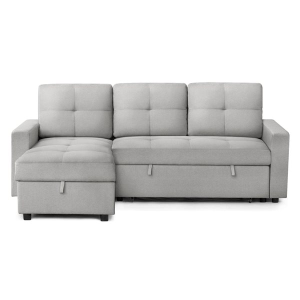 Urban Cali Venice Sleeper Sectional Sofa Bed with Reversible Storage Chaise