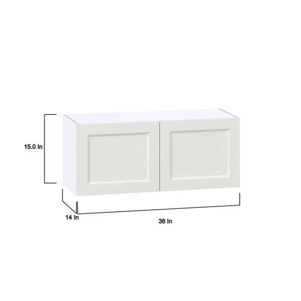 Hugo&Borg Riviera 36 W x 15-in H Bright White Wall Bridge Cabinet w/ Doors