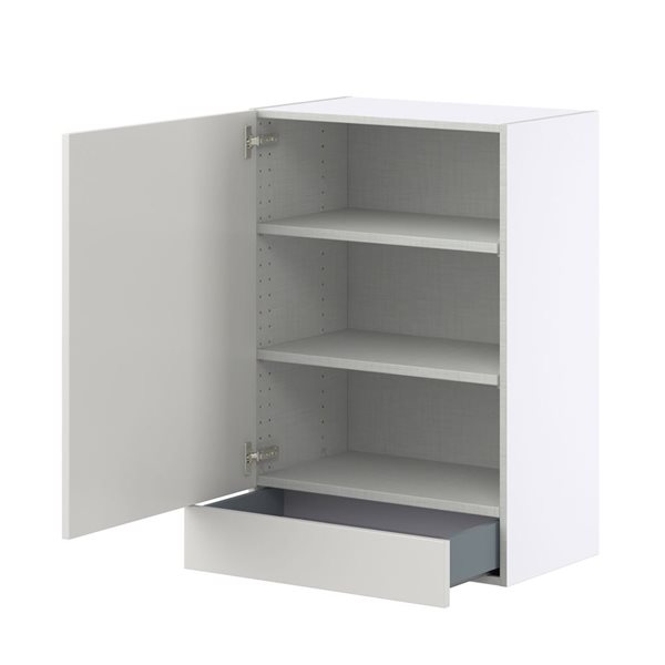 Hugo&Borg Belcourt Grey Wall Kitchen Cabinet with One 5-in Drawer - 24 x 35-in