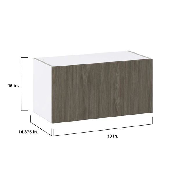 Hugo&Borg Savane Brown Wall Bridge Kitchen Cabinet - 30 x 15-in