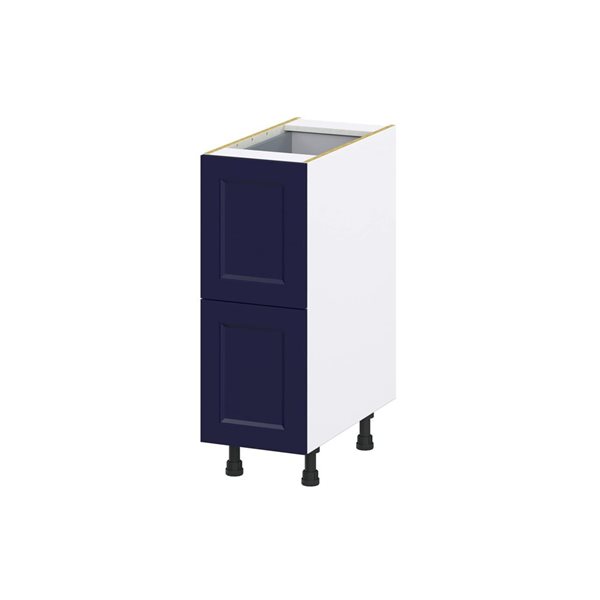 Hugo&Borg Lorette Base 2 Drawers and One Inner Drawer Blue Kitchen Cabinet - 12 x 34.5-in