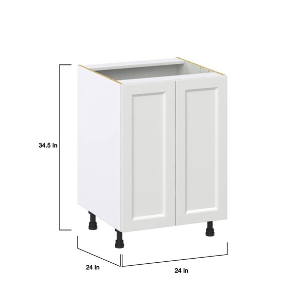 Hugo&Borg Riviera 24 W x 34.5-in H 2-Door Bright White Sink Base Kitchen Cabinet