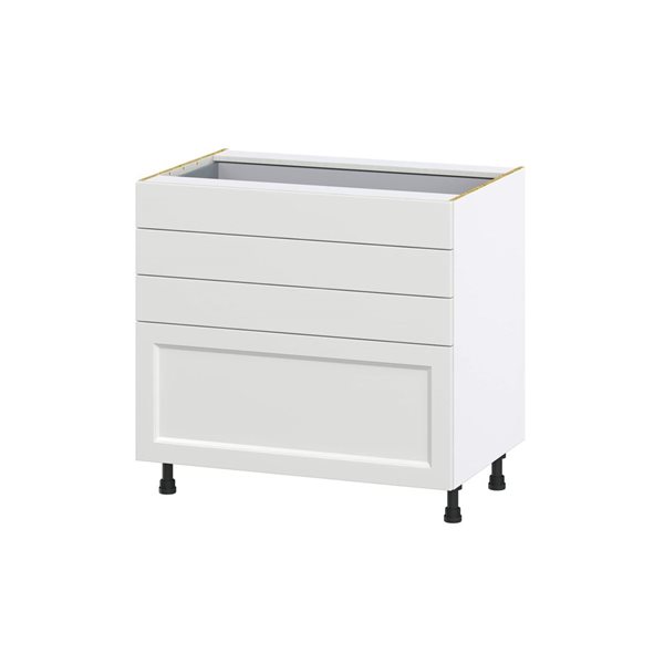 Hugo&Borg Riviera 36 W x 34.5-in H Bright White Base Kitchen Cabinet w ...