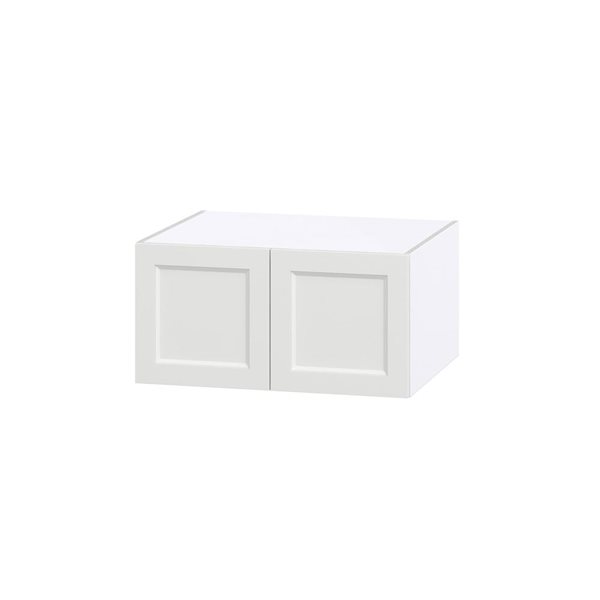 Hugo&Borg Riviera Bright White Deep Wall Bridge Kitchen Cabinet - 30 x 15 x 24-in