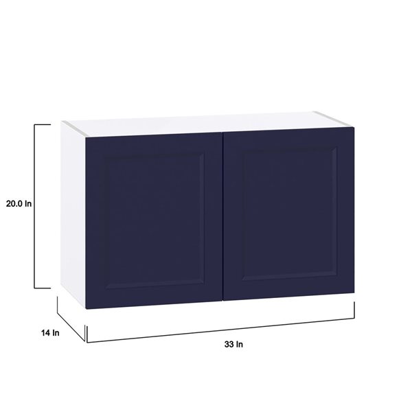 Hugo&Borg Lorette Blue Wall Bridge Kitchen Cabinet - 33 x 20-in