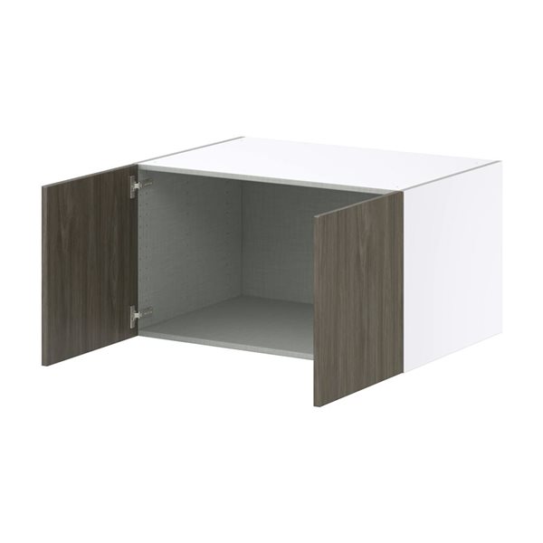 Hugo&Borg Savane 36 W x 15 H x 24-in H Brown Textured Melamine Wall Bridge Kitchen Cabinet w/ Doors