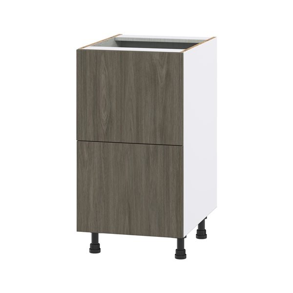 Hugo&Borg Savane Base 2-Drawer Brown Kitchen Cabinet - 18 x 34.5-in LCB2D18SA | RONA