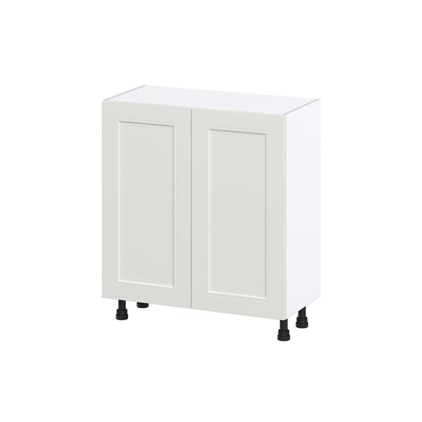 Hugo&Borg Belcourt Shallow Base with 2 Full High Doors Grey Kitchen Cabinet - 30 x 34.5-in ...